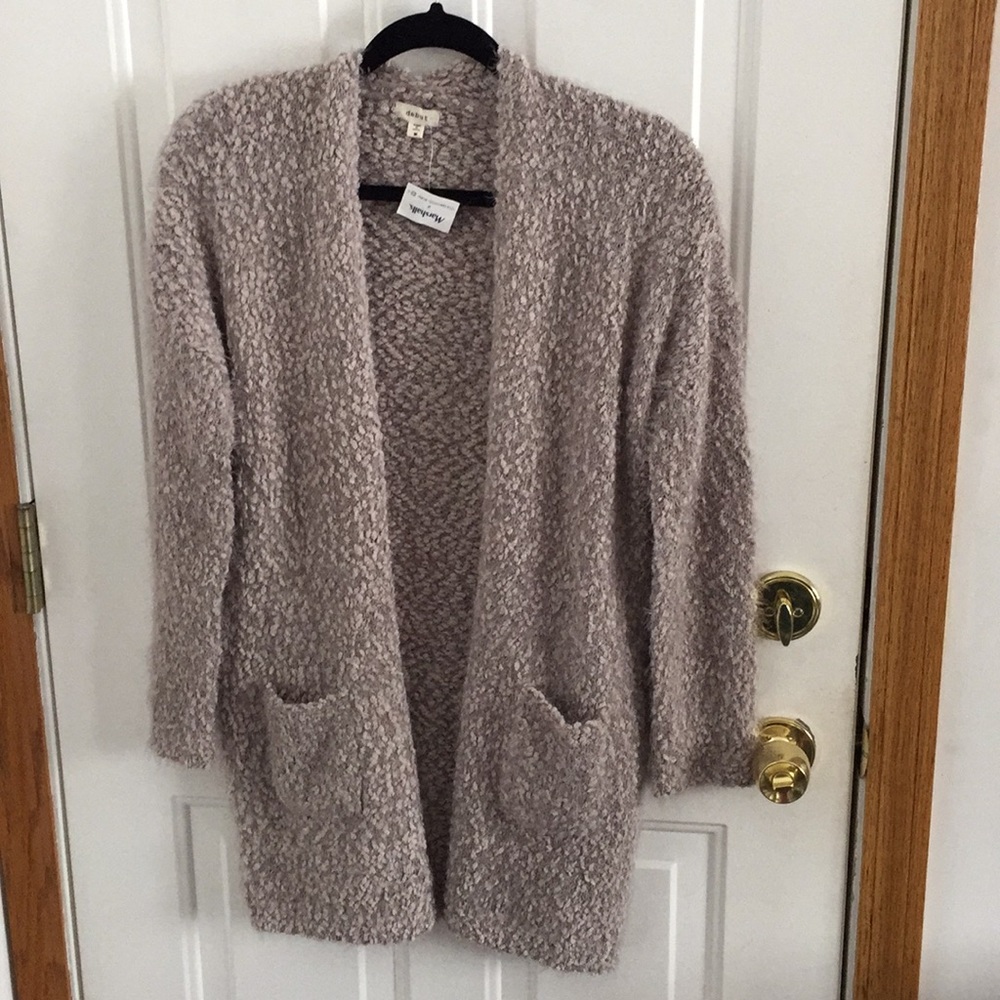 NWT Debut  Soft Boucle Sweater Jacket with Pockets
